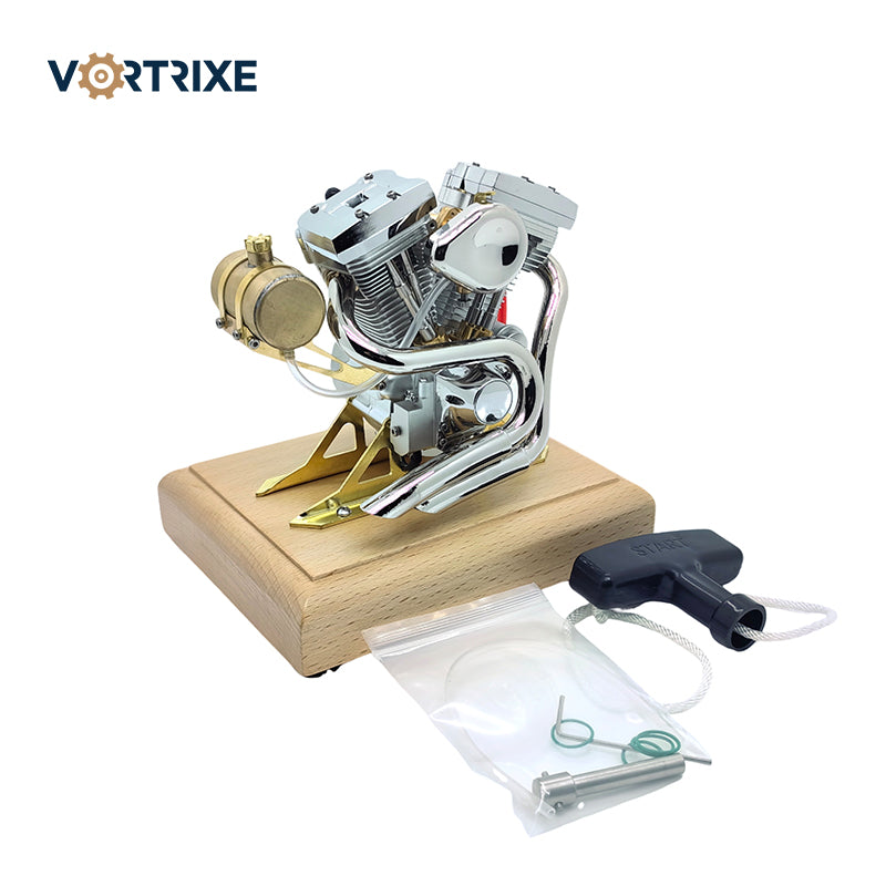 VORTRIXE V-Twin Gasoline Mini Retro Motorcycle Engine Model