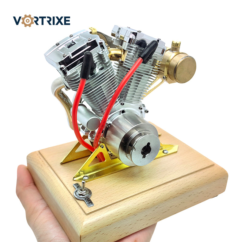 VORTRIXE V-Twin Gasoline Mini Retro Motorcycle Engine Model