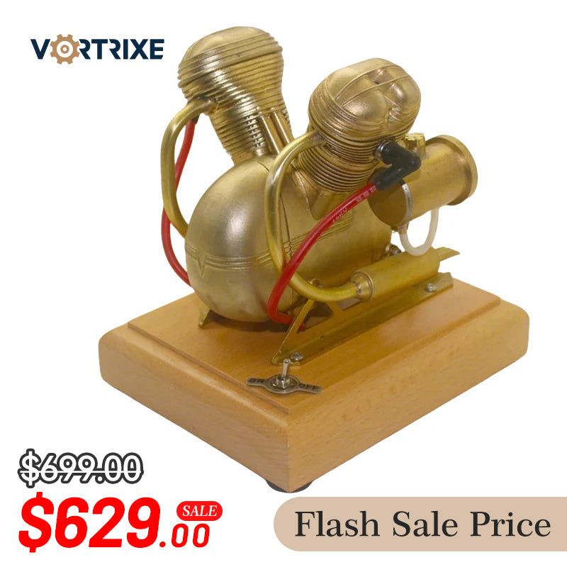 VORTRIXE & OKMO V35 Mini OHV Horizontal Gasoline Engine V-Twin Four-stroke Motorcycle Engine Model