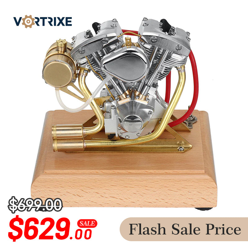 VORTRIXE & OKMO R31 Shovel Head V2 Gas Engine Double Cylinder Internal Combustion Engine Model