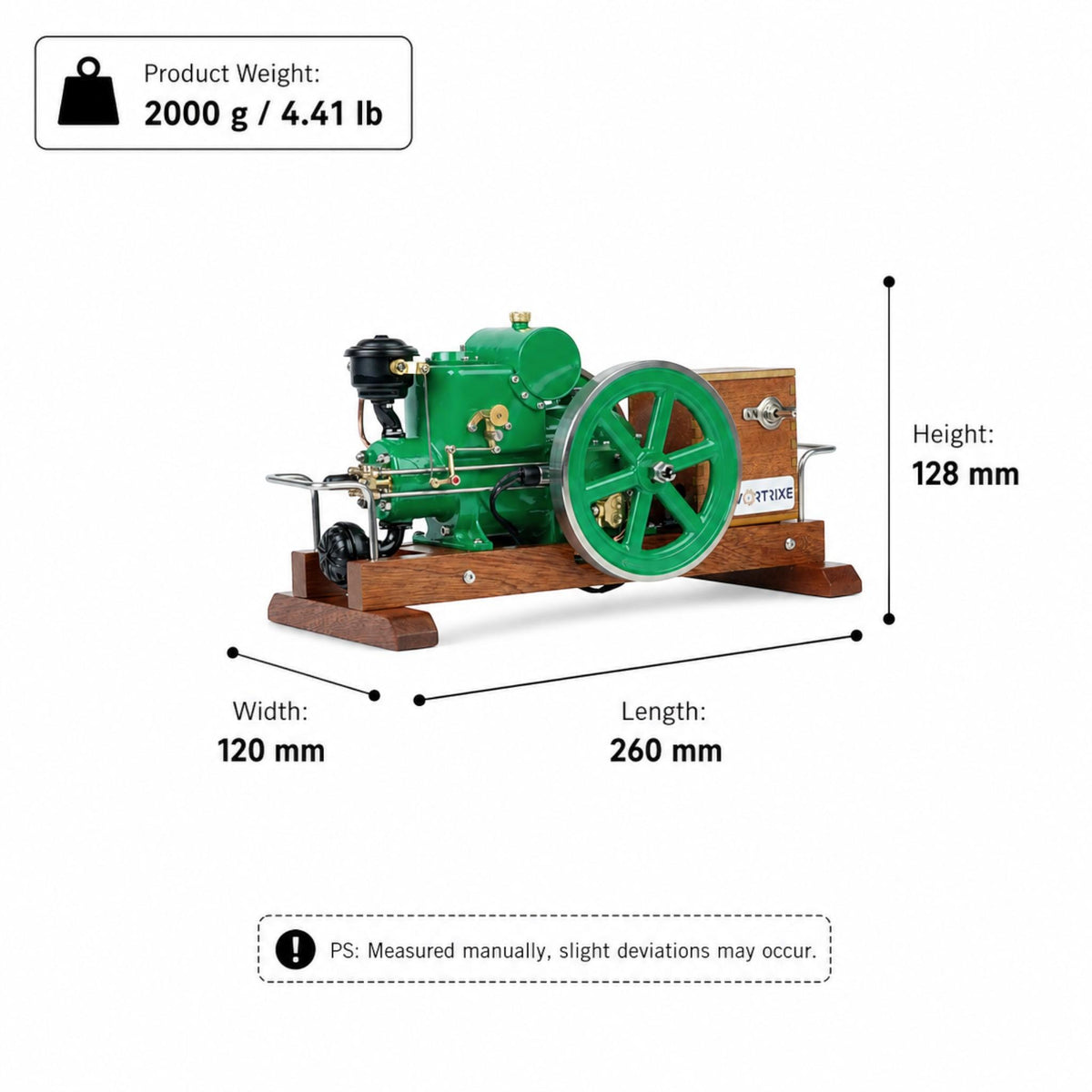 Mini-modèle éducatif de moteur à essence à refroidissement par eau VORTRIXE 