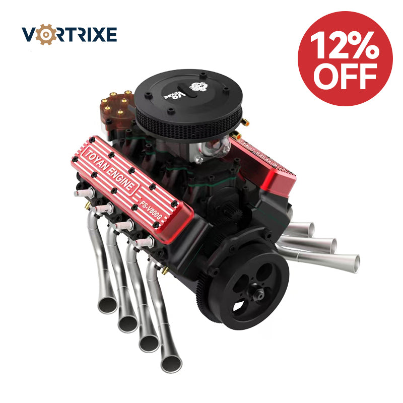 Двигатель VORTRIXE &amp; TOYAN V8 28 куб. см OHV Nitro Модель двигателя 