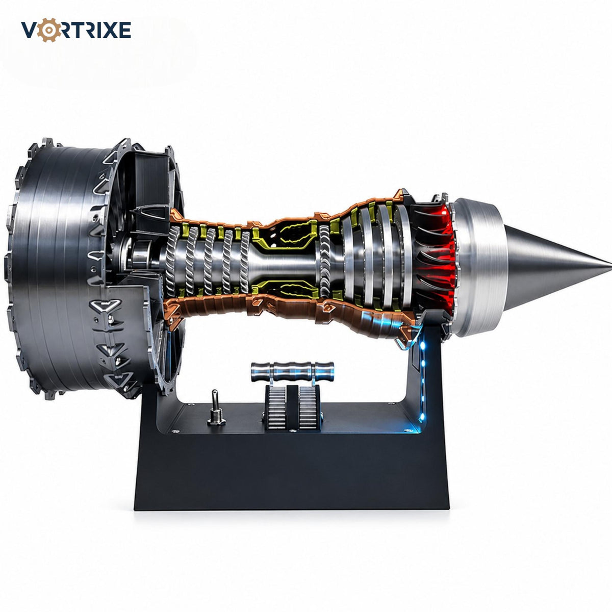 VORTRIXE TR900 Turbofan Engine Model with Magnetic Push-Rod Assembly