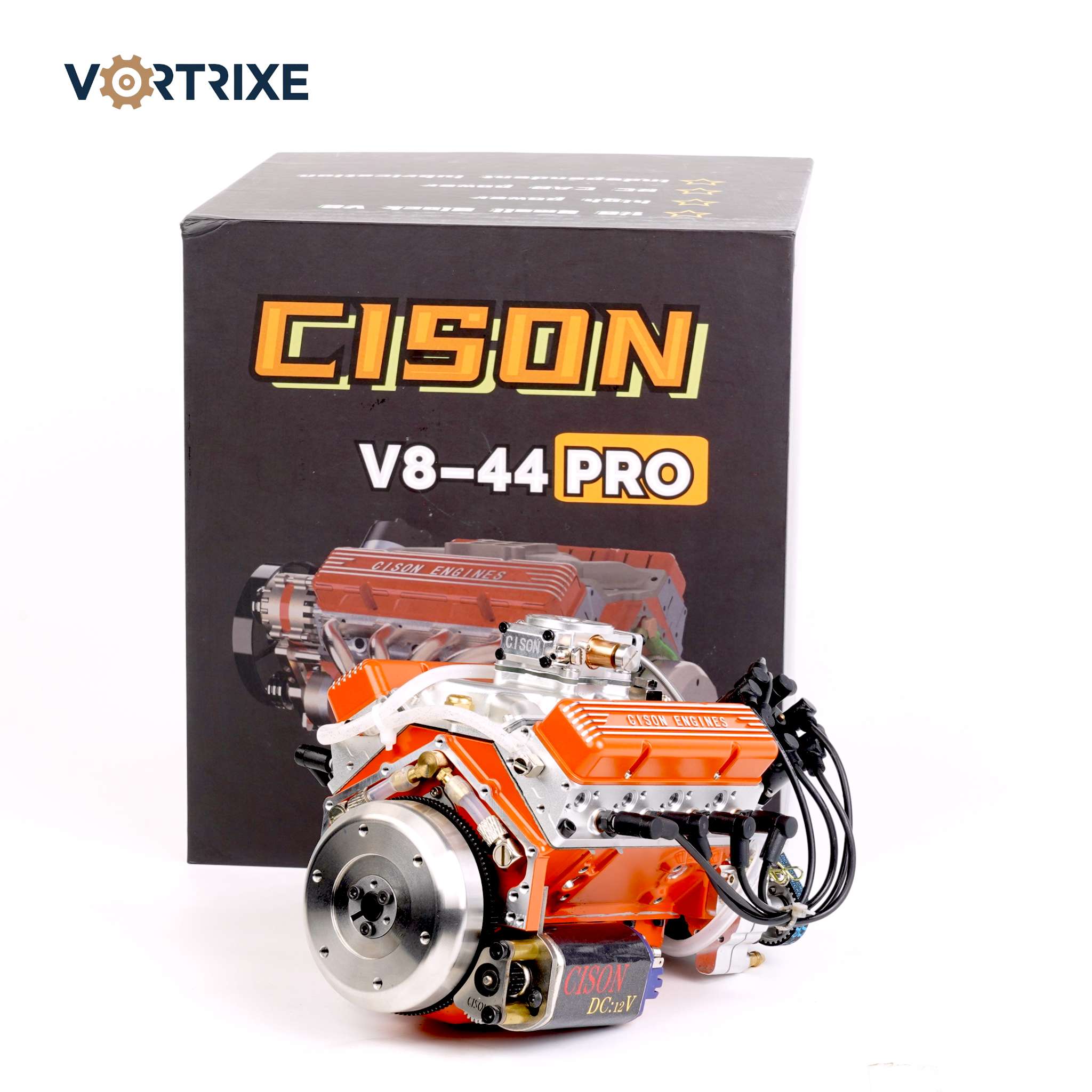 VORTRIXE & CISON 1/6 4-Stroke 44cc Water-Cooled Gasoline OHV V8