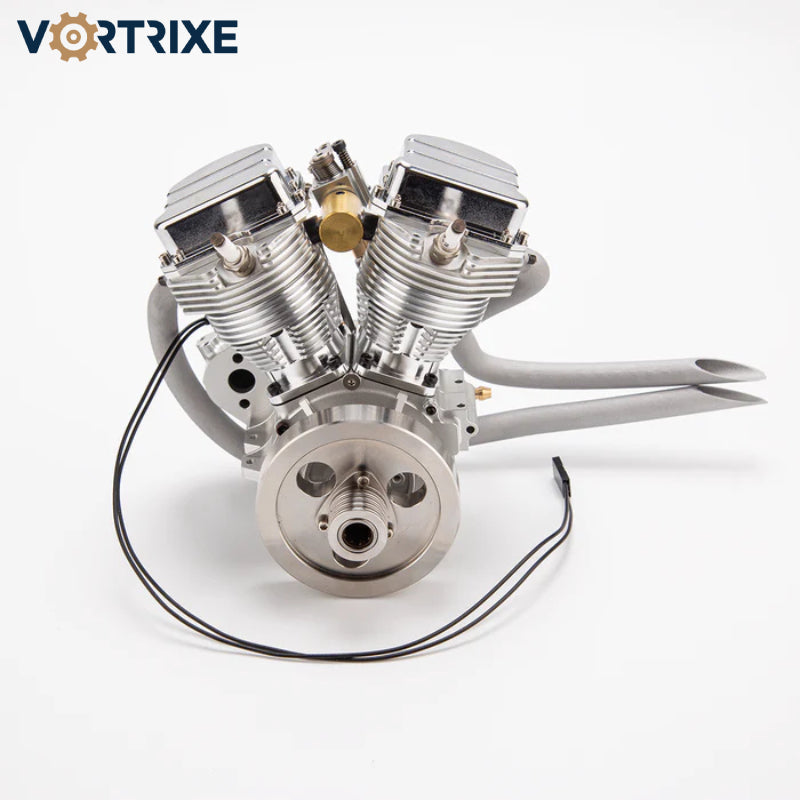 VORTRIXE & CISON FG-VT9 9cc Air-Cooled V-Twin Dual Cylinder 4-Stroke Gasoline Motorcycle Engine Model