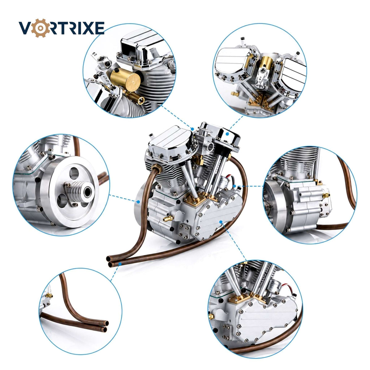 VORTRIXE &amp; TOYAN V8-Motor, 28 ccm OHV-Nitro-Motormodell 