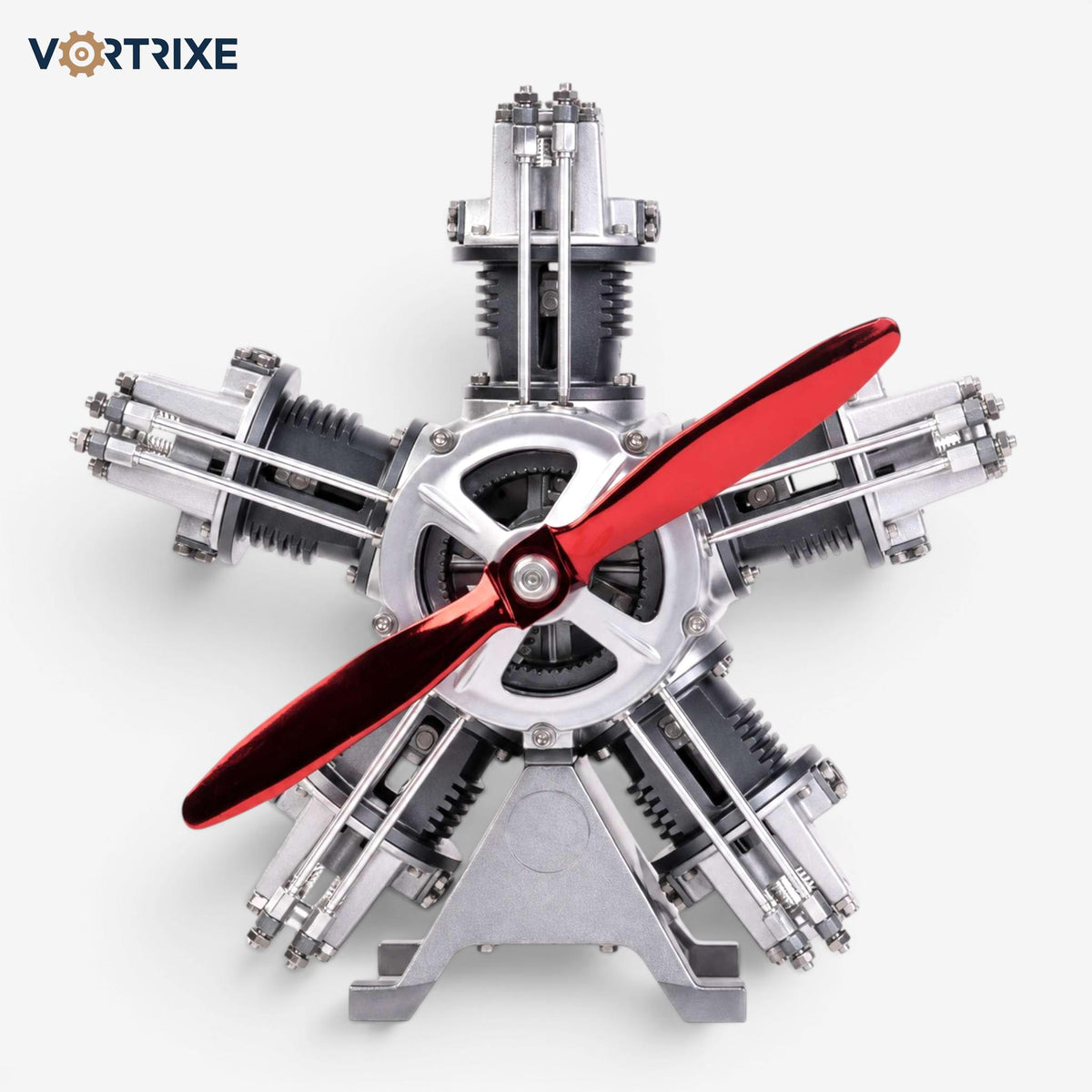 VORTRIXE & TECHING 250+Pcs 5 Cylinder Radial Engine Model Kit