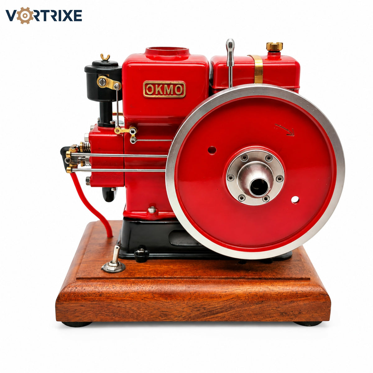 VORTRIXE & OKMO 916 Modèle de moteur à essence vintage avec pompe à huile indépendante et cylindre honé