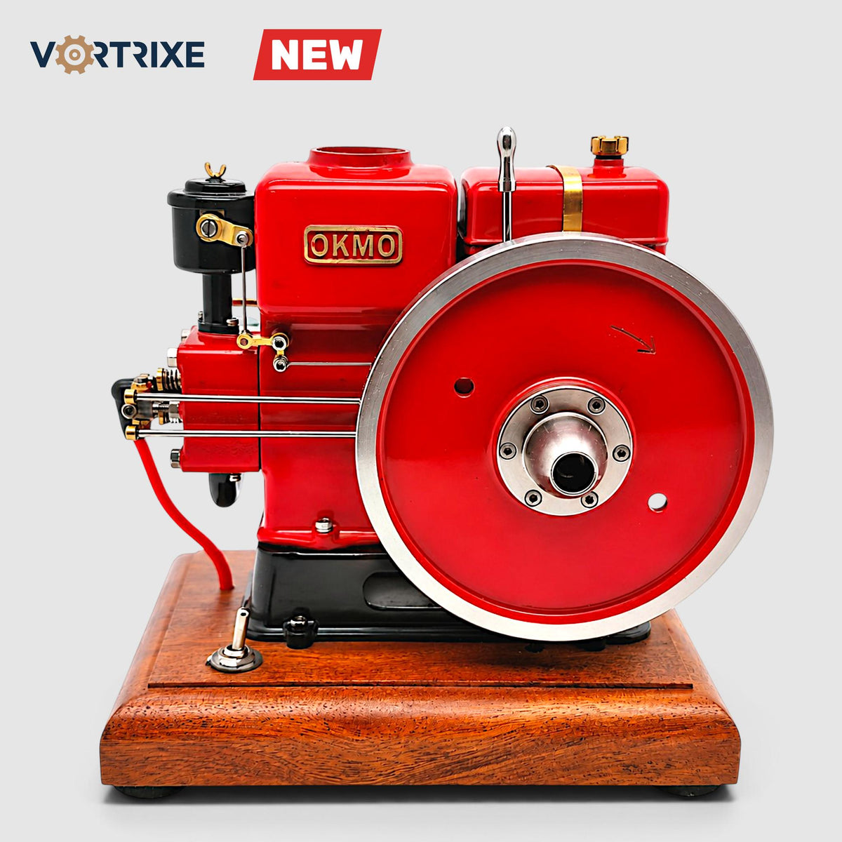 VORTRIXE & OKMO 916 Vintage Gasoline Engine Model with Independent Oil Pump & Hone Cylinder
