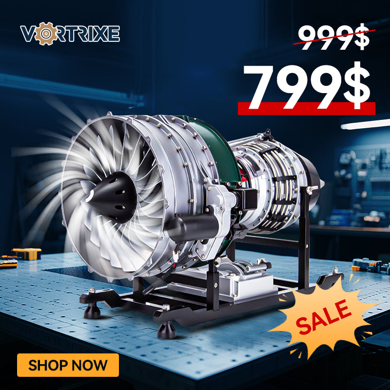 VORTRIXE & TECHING DIY Twin-spool Aircraft Turbofan Engine Kits