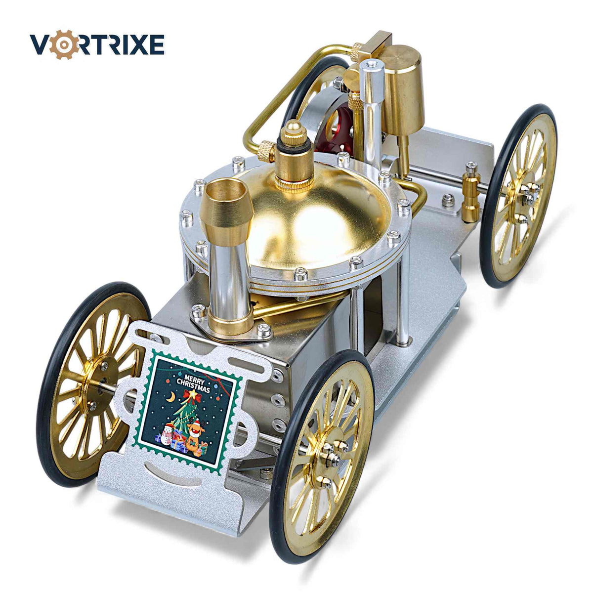 Modèle de tige de voiture de moteur à vapeur rétro VORTRIXE 