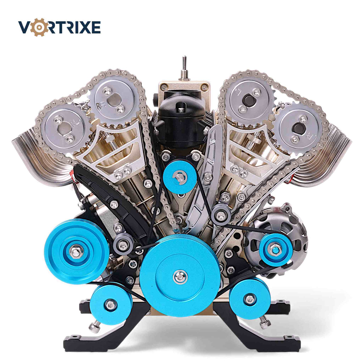 VORTRIXE & TECHING V8 Engine Metal Assembly DIY Model Kit