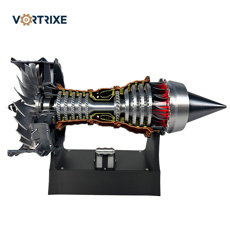 VORTRIXE Authentic Turbofan Jet Engine Model with Lights & Motion
