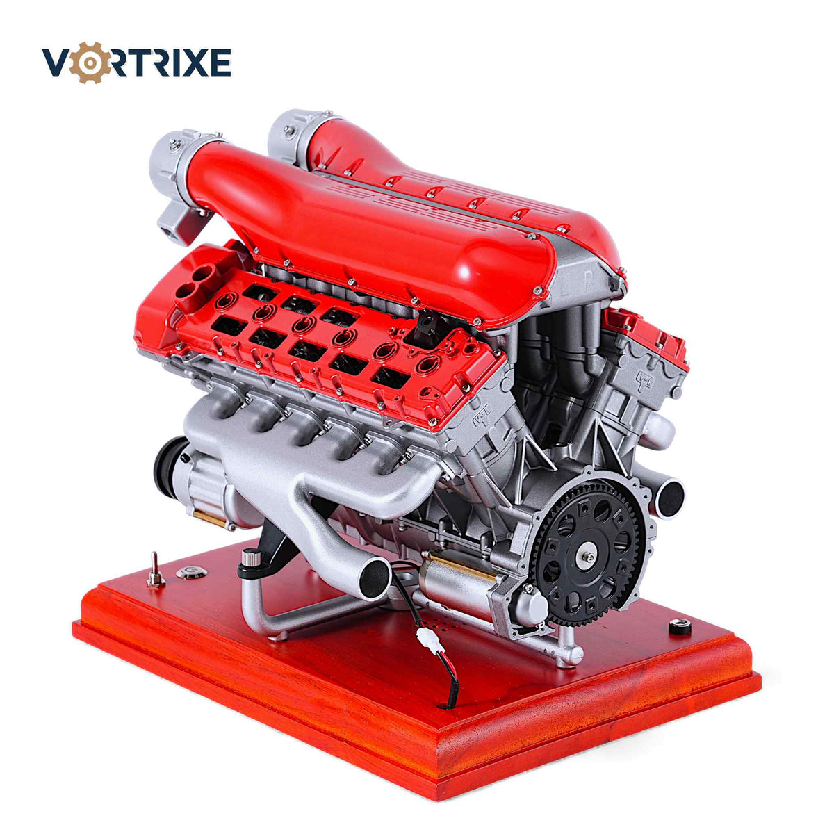 VORTRIXE & TECHING 800+PCS 1/4 Metal V12 Engine Model Kit with Electric Drive