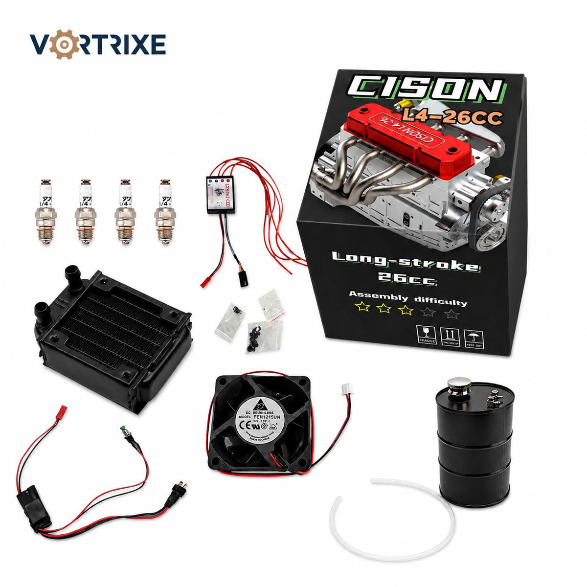 VORTRIXE &amp; TOYAN V8-Motor, 28 ccm OHV-Nitro-Motormodell 