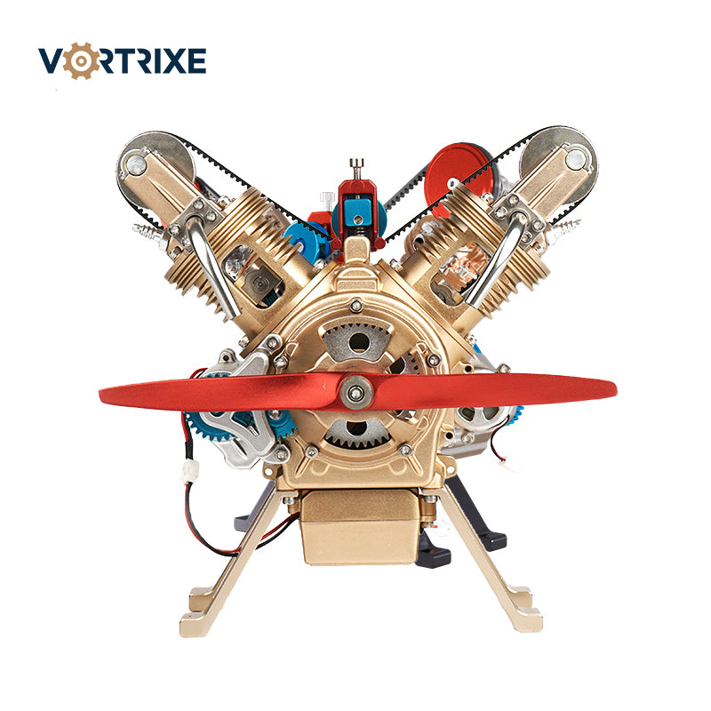 VORTRIXE & TECHING V2 Car Engine Assembly Model Kit