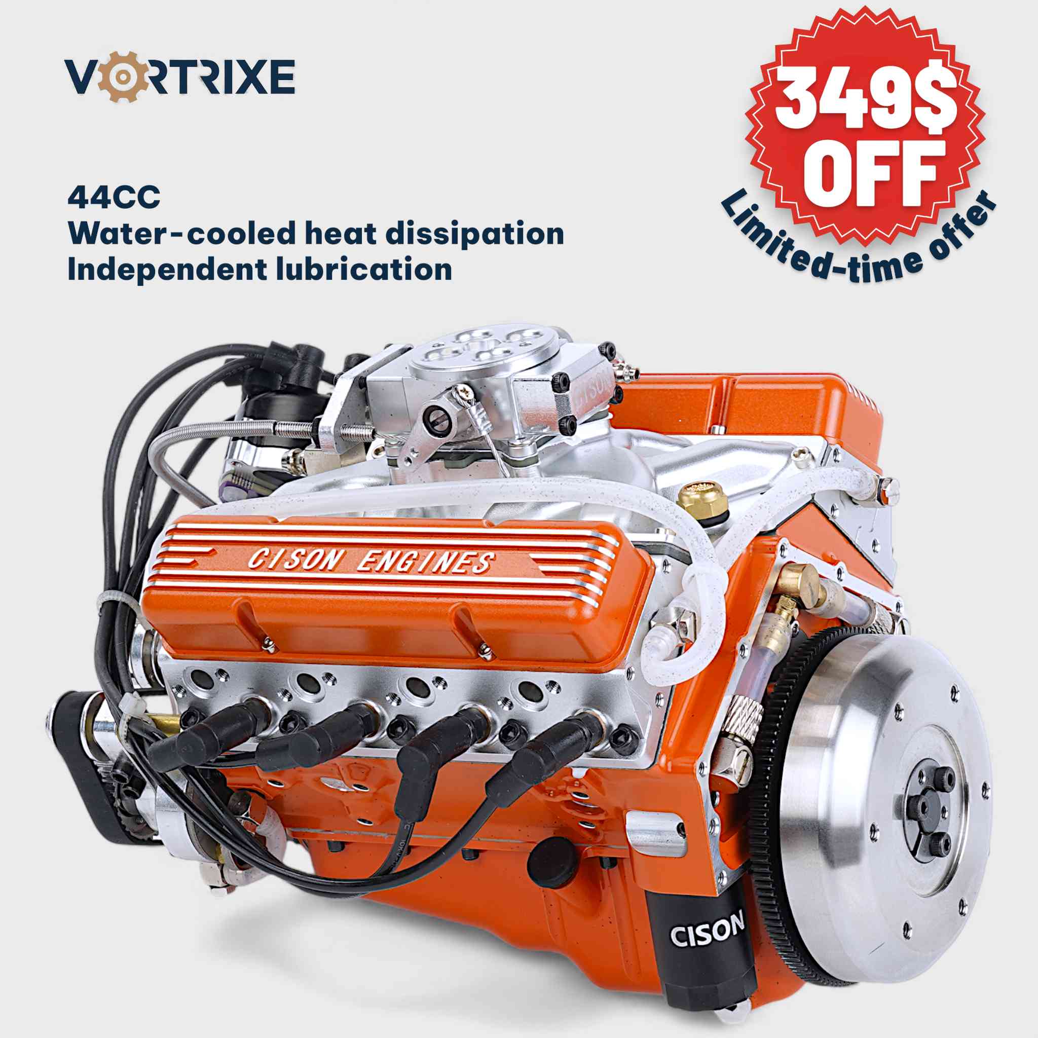 8、6 Stoker V-Machine ストーカーVマシーン VボトムV8中古 VORTRIXE & CISON 1/6 4-Stroke 44cc Water-Cooled Gasoline OHV V8