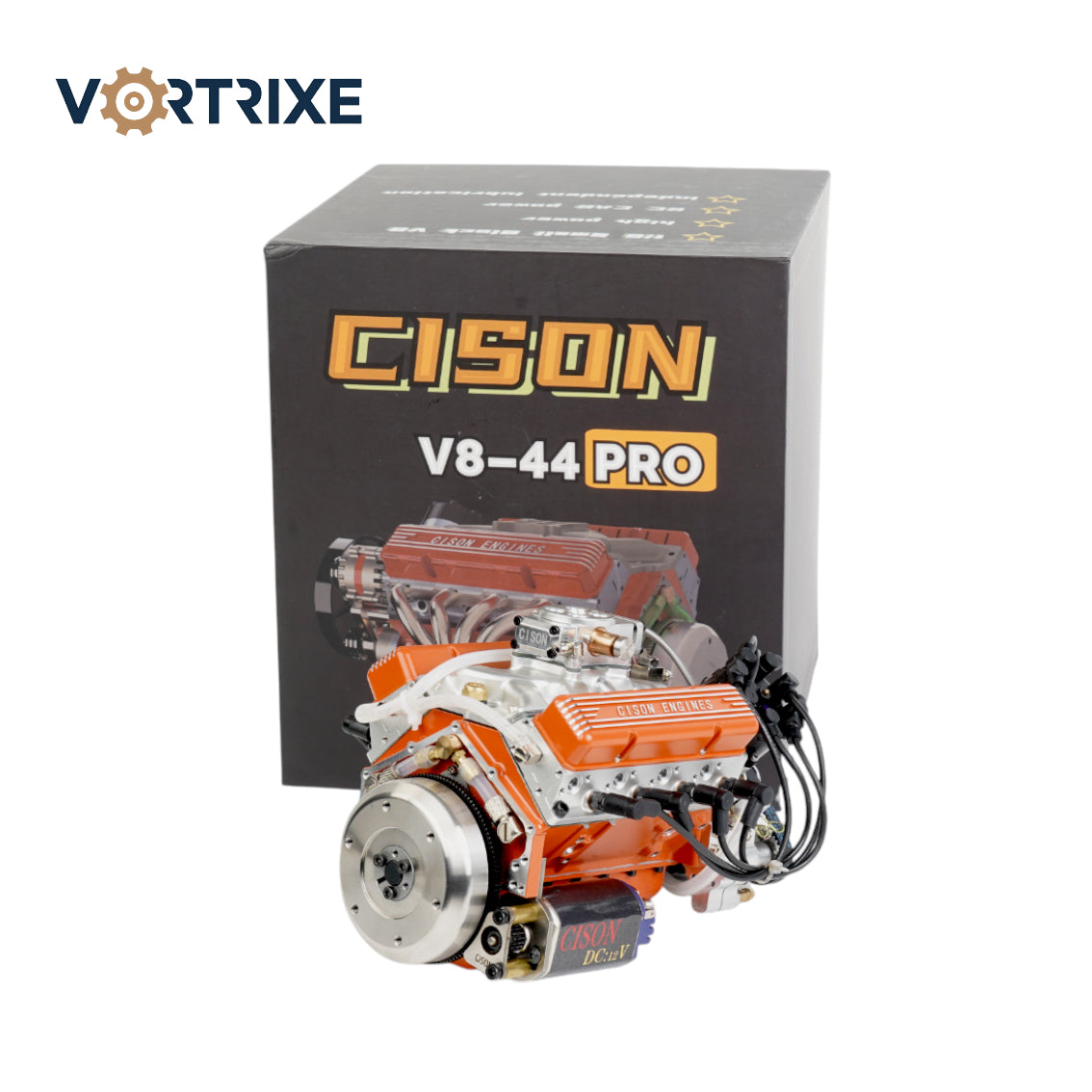 VORTRIXE & CISON 1/6 4-Stroke 44cc Water-Cooled Gasoline OHV V8 Engine Model Kits