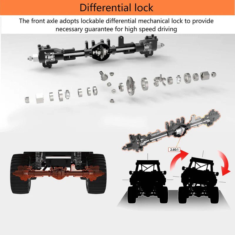 VORTRIXE & X-POWER Sand Cruiser Nitro 1/8 RC Car Desert Rock Crawler DIY Kit with FS-L200 Engine