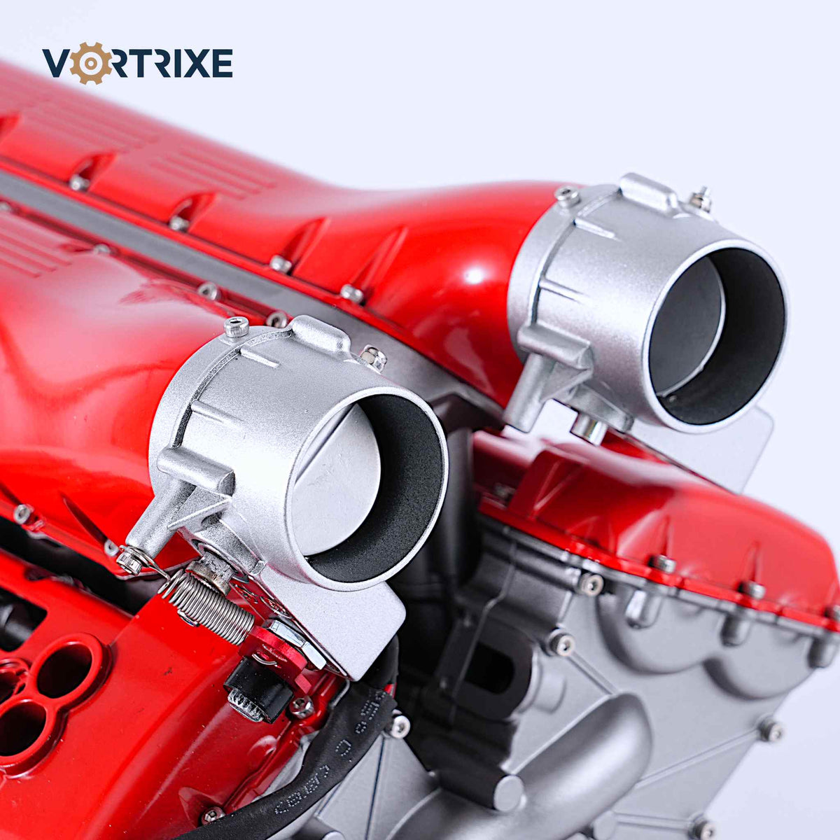 VORTRIXE & TECHING 800+PCS 1/4 Metal Tabletop V12 Engine Model Kit wit ...