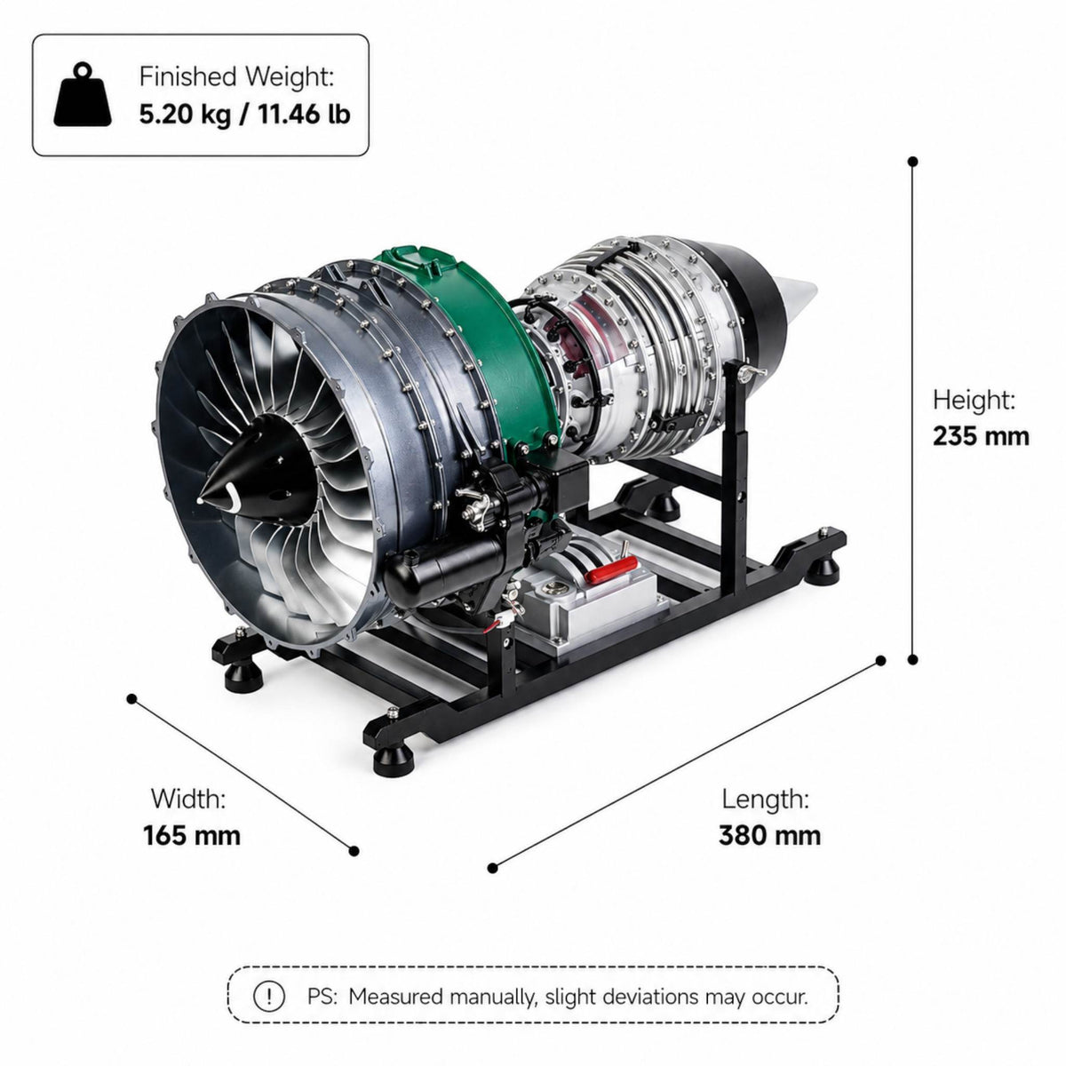 VOTRIXE & TECHING - Kits de plus de 1000 pièces pour moteurs turboréacteurs à double flux d'avion à monter soi-même