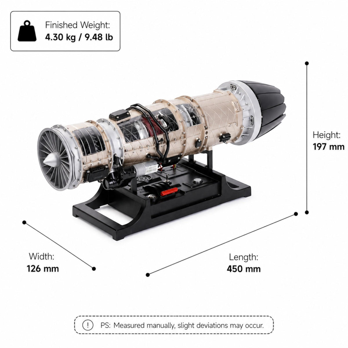 Kits de turboréacteurs d'avion à double corps VORTRIXE &amp; TECHING DIY 