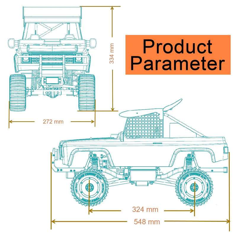 VORTRIXE & X-POWER Sand Cruiser Nitro 1/8 RC Car Desert Rock Crawler DIY Kit with FS-L200 Engine
