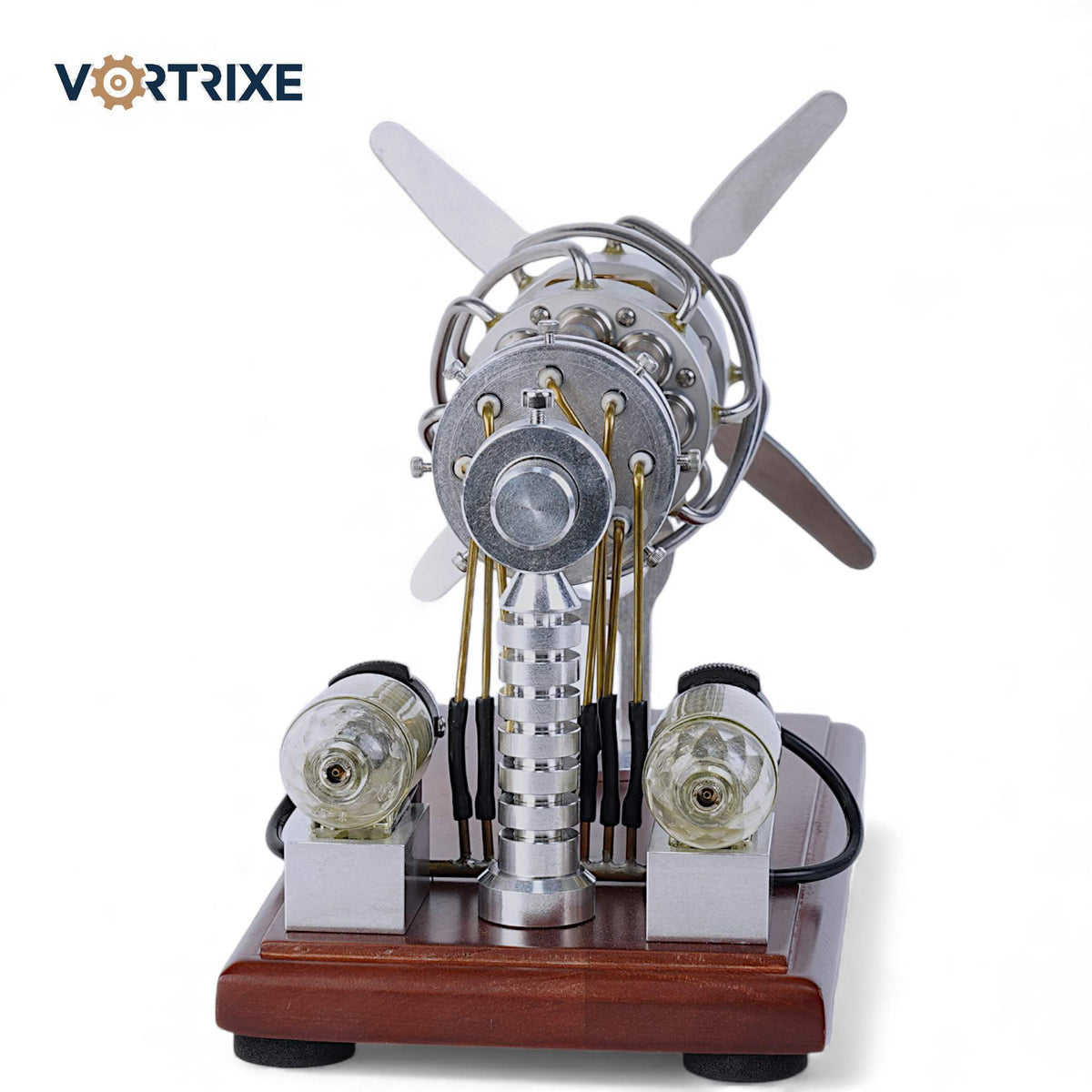 VORTRIXE 16-Zylinder-Heißluftmotorgenerator mit Doppelbrennstoffflasche 