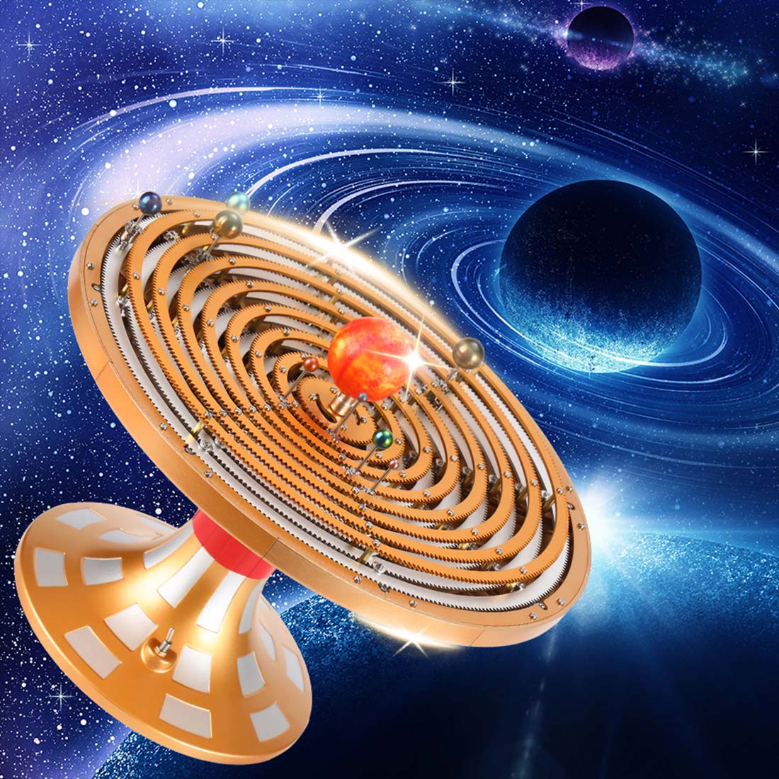 VORTRIXE & TECHING 600+PCS DIY Metal Mechanical Solar System Model Kit