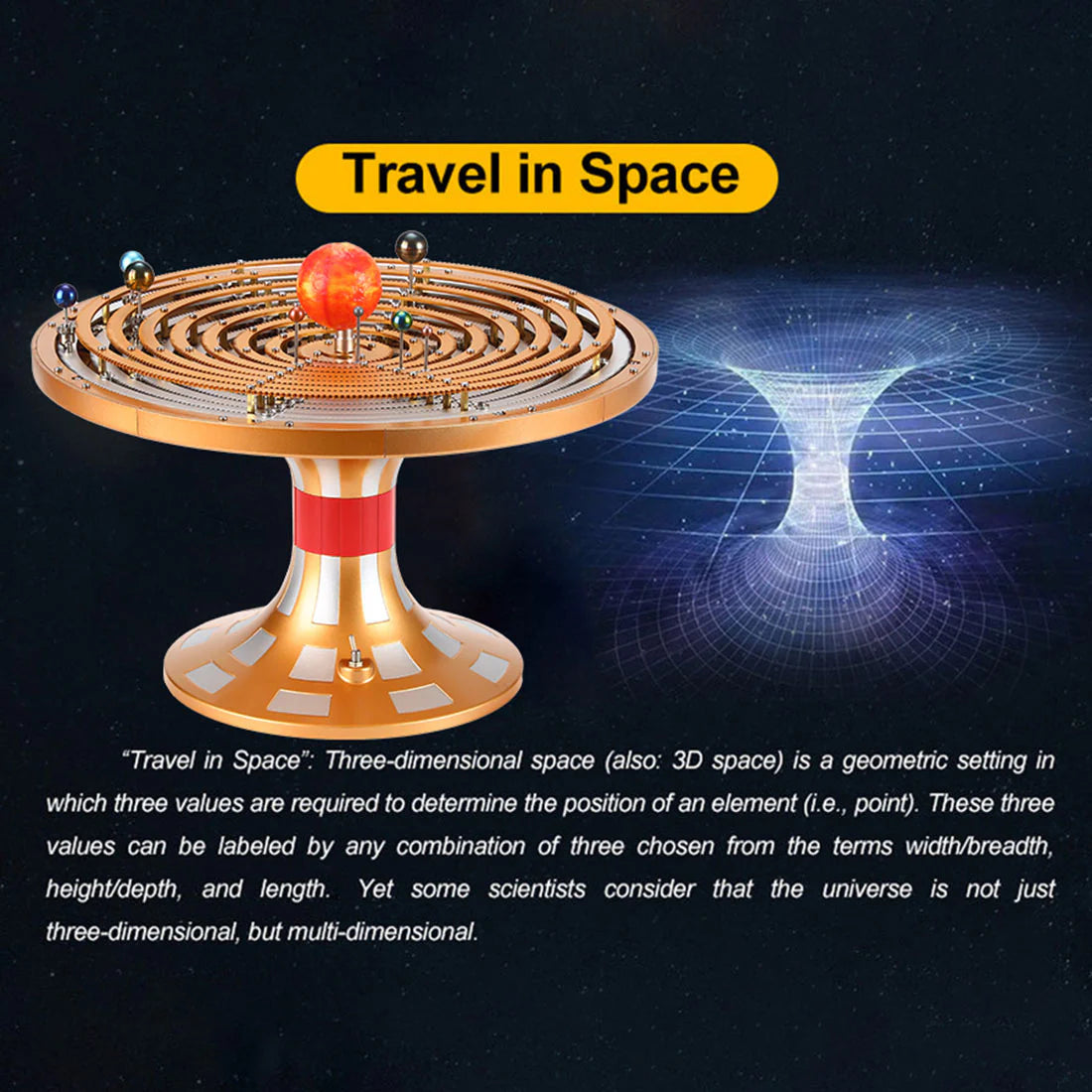 VORTRIXE & TECHING 600+PCS DIY Metal Mechanical Solar System Model Kit