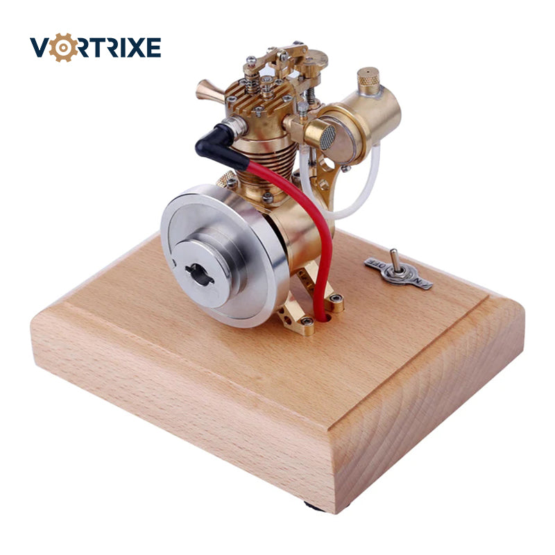 VORTRIXE 4-Takt-Vertikal-Hit-and-Miss-Gasmotormodell mit Flying-Ball-Geschwindigkeitsbegrenzer 