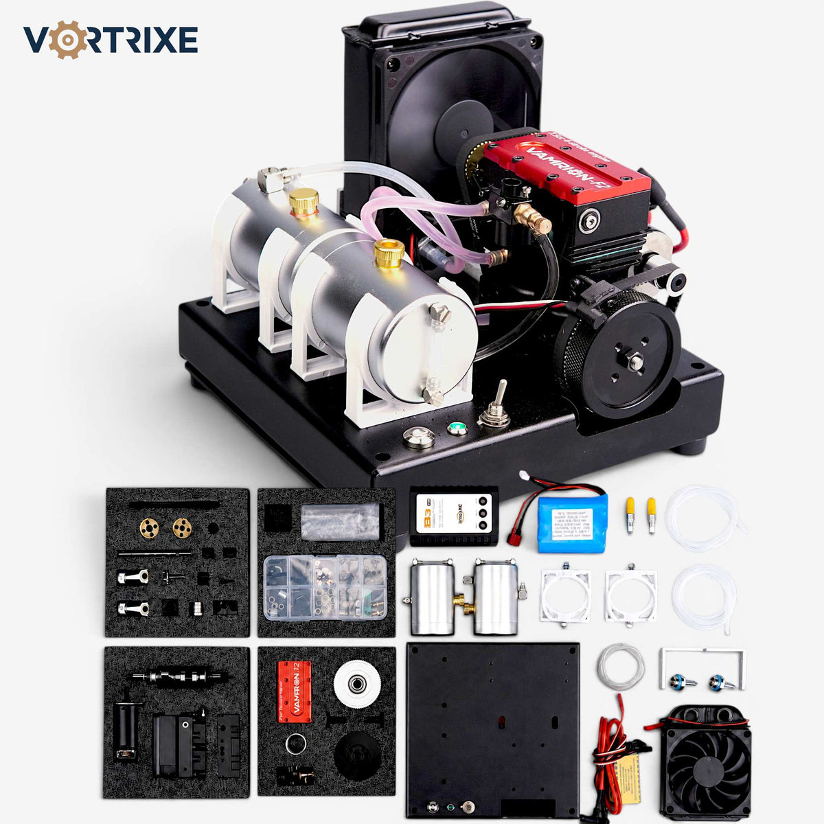 VORTRIXE & VAMRION F2 Gasoline Engine Upgrade Water-Cooled 2 Cylinder 4 Stroke Engine Model Kit Pre-order