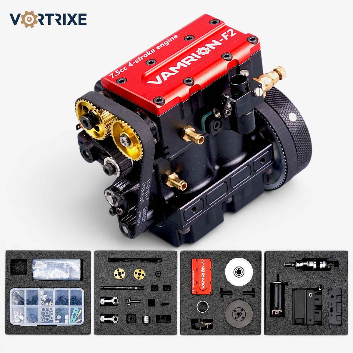 VORTRIXE & VAMRION F2 Gasoline Engine Upgrade Water-Cooled 2 Cylinder 4 Stroke Engine Model Kit Pre-order