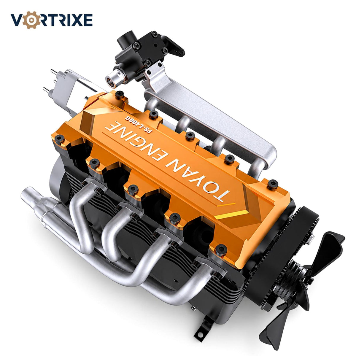VORTRIXE & TOYAN FS-L400BGC 14CC Inline 4 Cylinder 4 Stroke OHC L4 Water-cooled Gasoline Engine Model Kit