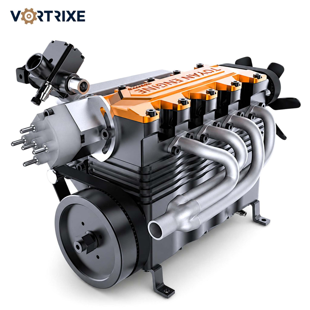 VORTRIXE & TOYAN FS-L400BGC 14CC Inline 4 Cylinder 4 Stroke OHC L4 Water-cooled Gasoline Engine Model Kit
