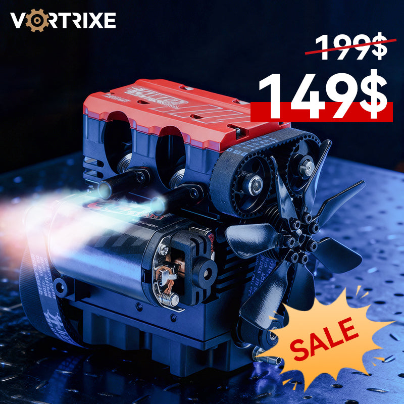 VORTRIXE & TOYAN FS-L200AC Engine 2 Cylinder 4 Stroke Engine Model Kit