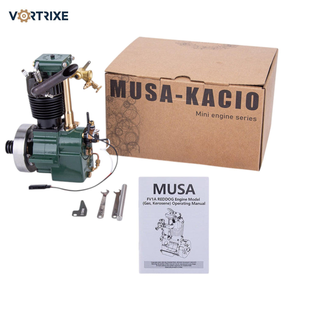 VORTRIXE Wasserkühlungs-Wärmestruktur Mini-Lernmodell mit Benzinmotor 
