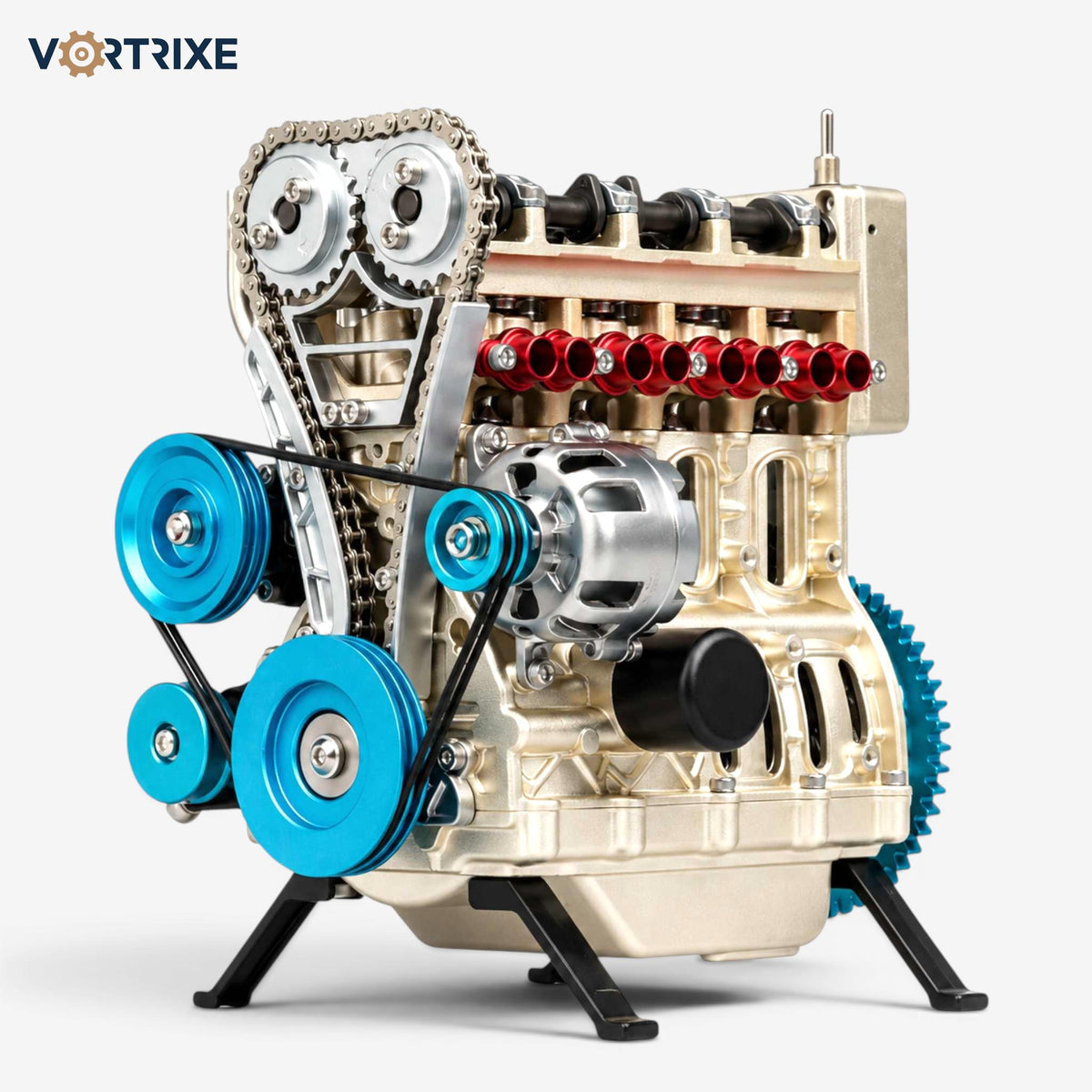 VORTRIXE & TECHING Full Metal Assembling L4 Car Engine Model Kits