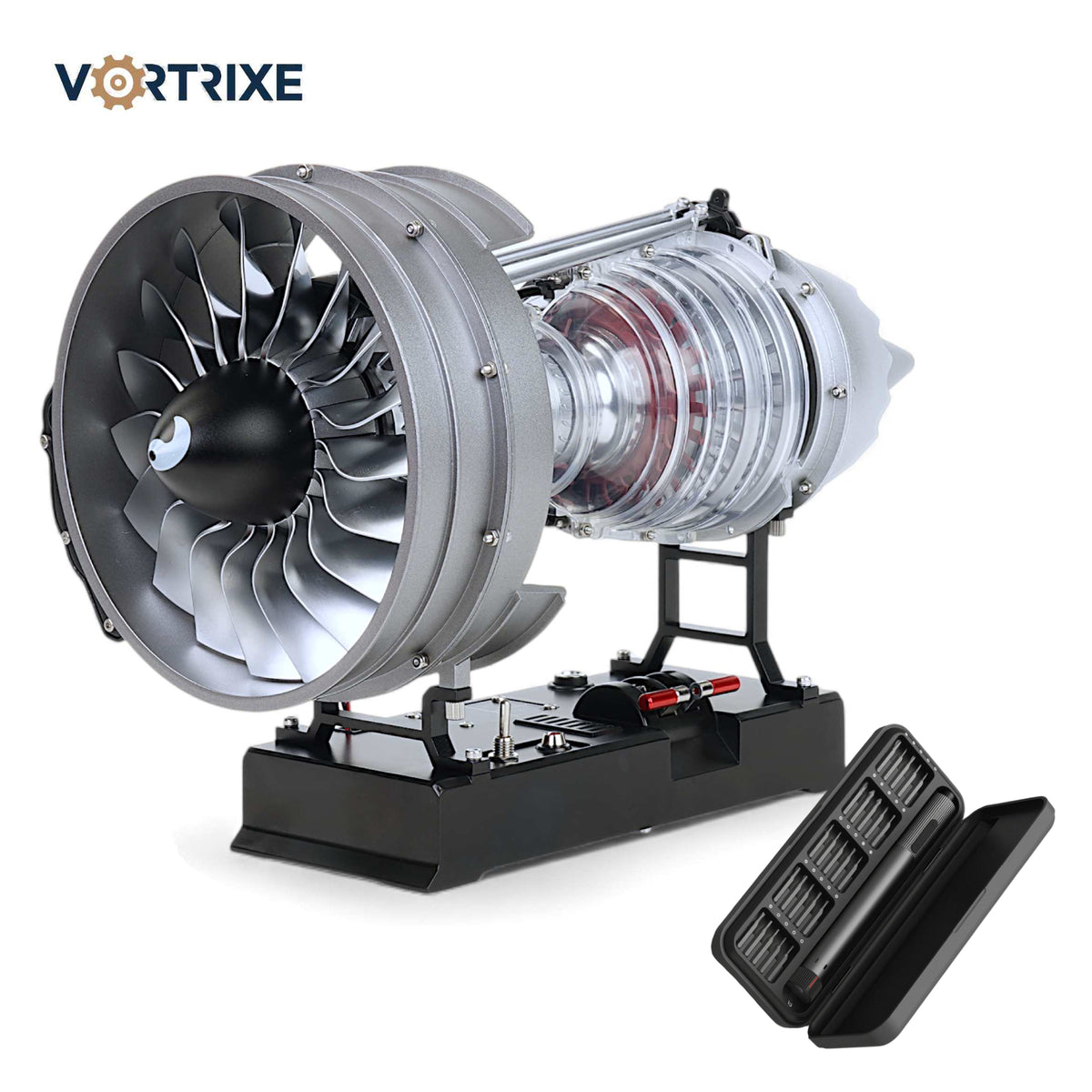 VORTRIXE & TECHING 300+PCS 1/12 Full Metal Dual-Spool Turbofan Engine Model Kits