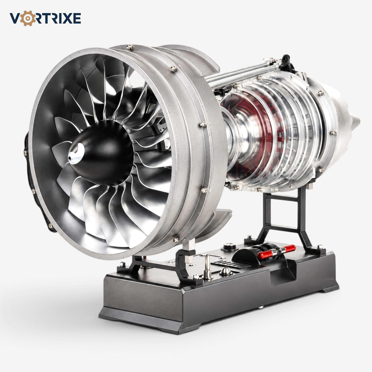 VORTRIXE & TECHING 300+PCS 1/12 Full Metal Dual-Spool Turbofan Engine Model Kits