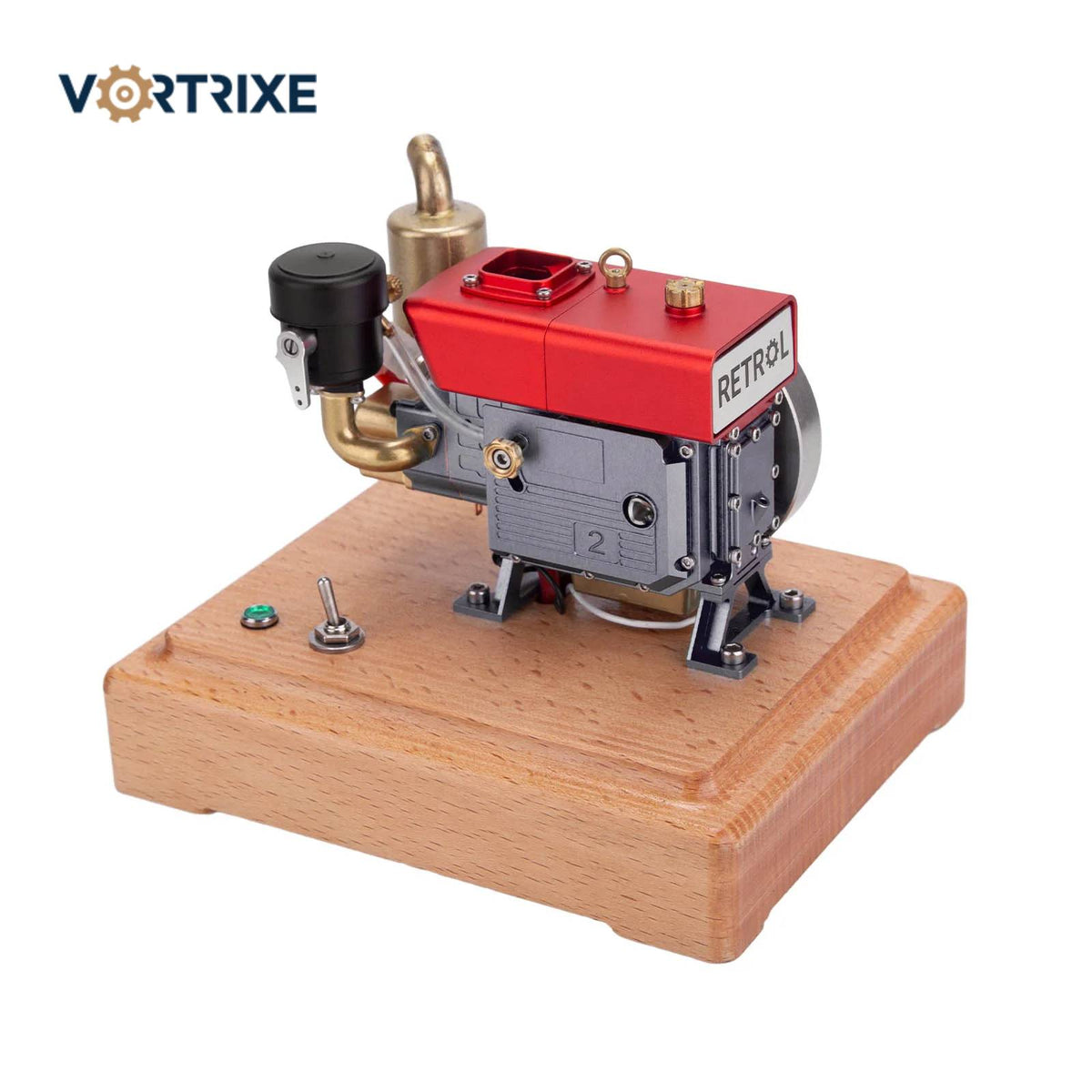 VORTRIXE Mini 4-Stroke Gas Engine Model – 2.6cc Single-Cylinder Motor