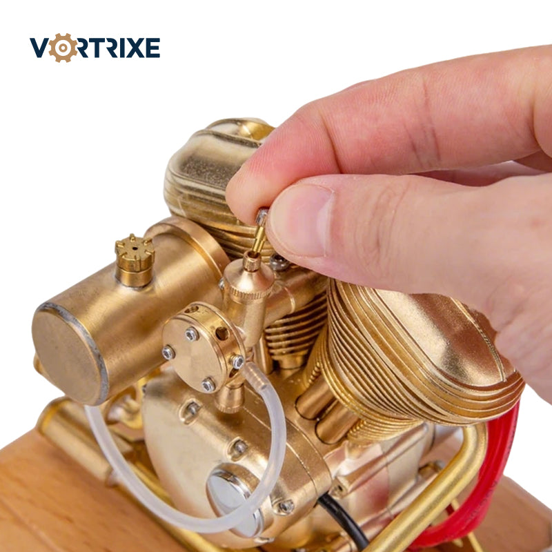 Bortolucci Italy 木製 オートバイ 置物 VORTRIXE & OKMO R69 Mini Motorcycle Horizontal Opposed Twin