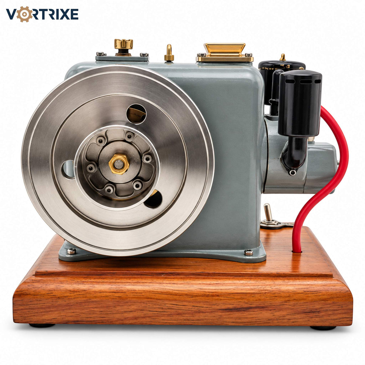 VORTRIXE & OKMO 3.6cc Brass Model 1115 Miniature Water-Cooled 4-Stroke Gasoline Engine with Adjustable Timing Pre-Order