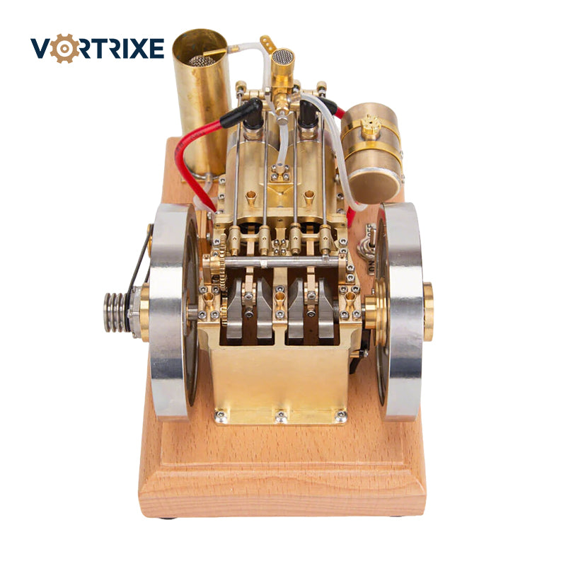 VORTRIXE Twin-cylinder OHV Dual Flywheel Horizontal Vintage Stationary Engine