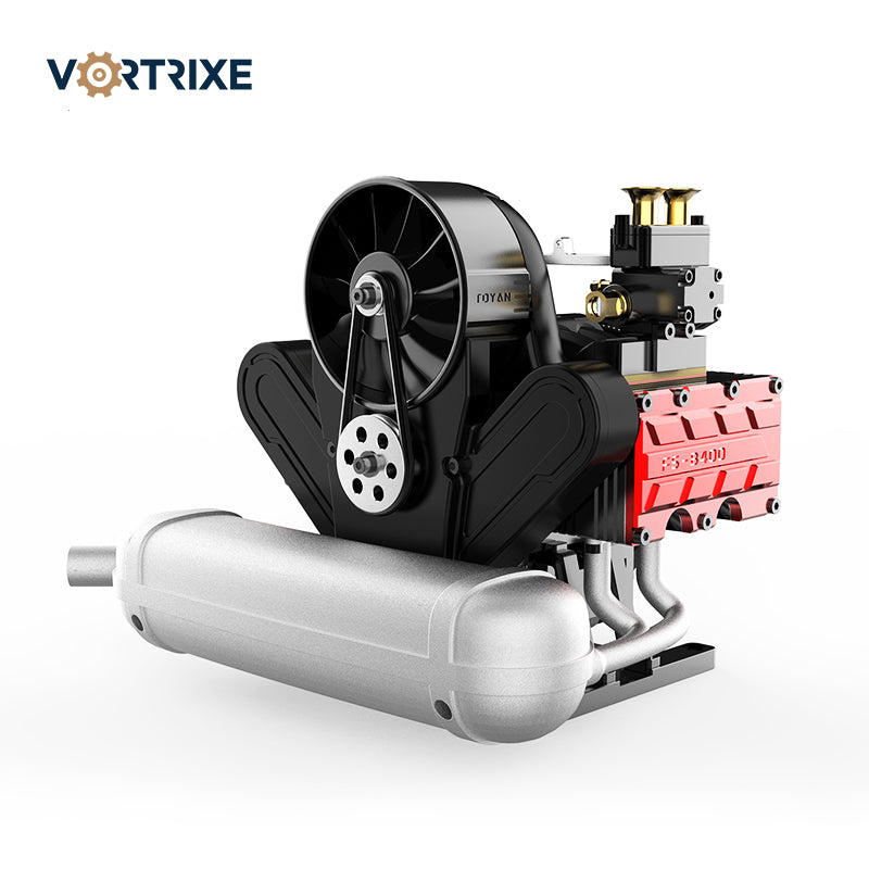 Комплект для моделирования двигателя VORTRIXE &amp; TOYAN FS-B400 14 куб. см. с оппозитным четырехцилиндровым двигателем 