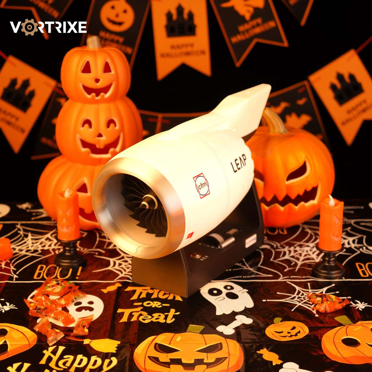 VORTRIXE – Modèle fonctionnel de turboréacteur à double flux Rolls-Royce Trent 1000 imprimé en 3D, avec nacelle et inverseur de poussée – Version phare