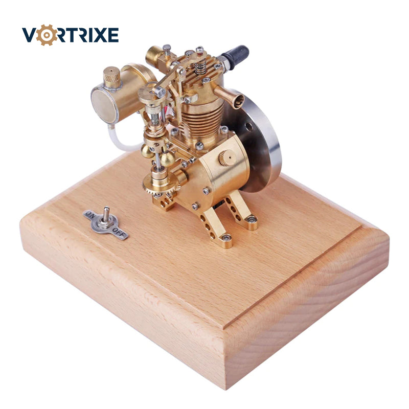 VORTRIXE 4-Takt-Vertikal-Hit-and-Miss-Gasmotormodell mit Flying-Ball-Geschwindigkeitsbegrenzer 