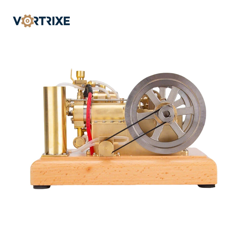 VORTRIXE Horizontal Vintage Stationary Engine Twin-cylinder OHV Dual Flywheel Gasoline Engine Model