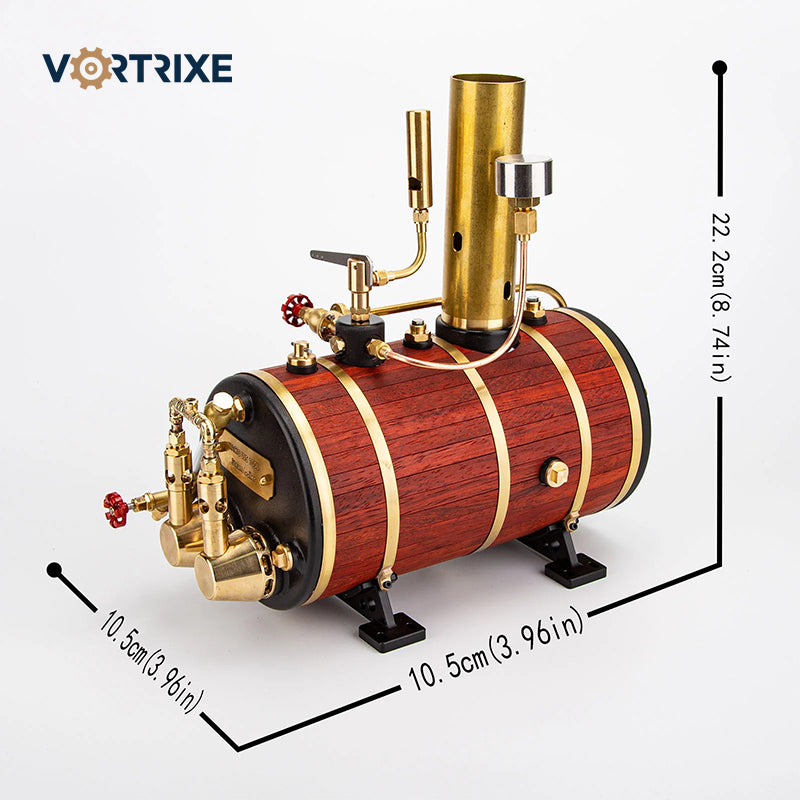 VORTRIXE 850mL Double-combustion Tube Horizontal Steam Engine Boiler Model