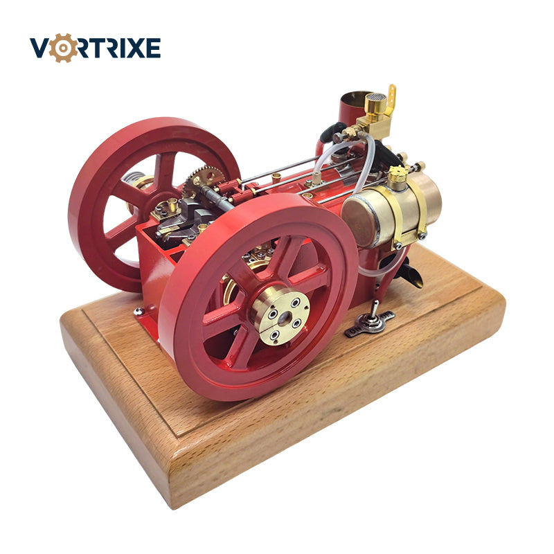 VORTRIXE Horizontal Vintage Stationary Engine Twin-cylinder OHV Dual Flywheel Gasoline Engine Model